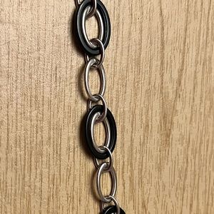 Lia Sophia Black & Silver Link Bracelet